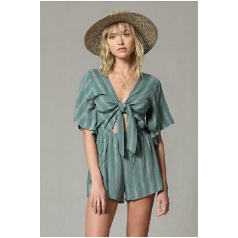 Last one! Desert-Chic Boho Stripe Romper - Picture 1 of 6